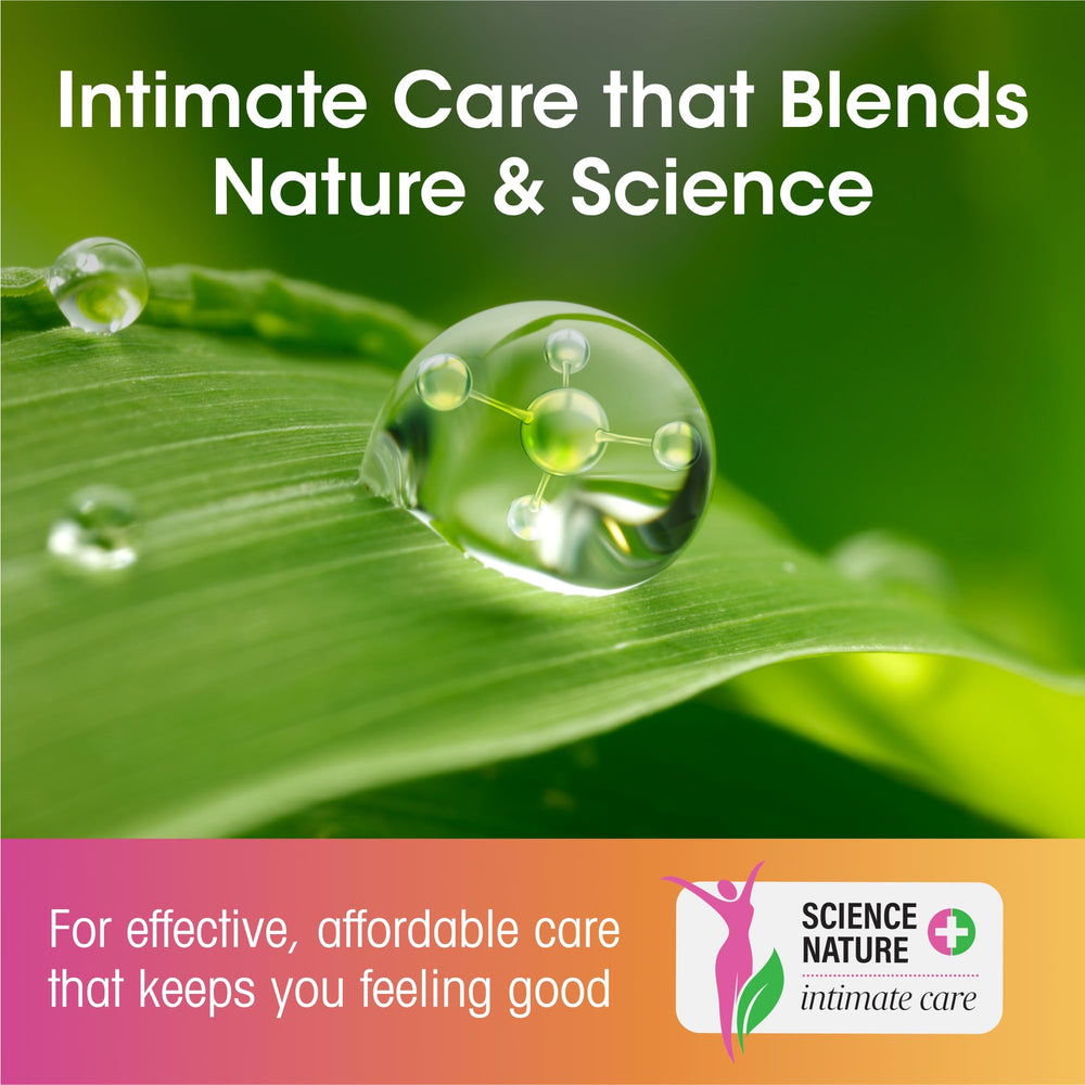 vh essentials healthy-flora graphic communicates balanced vaginal microflora support.