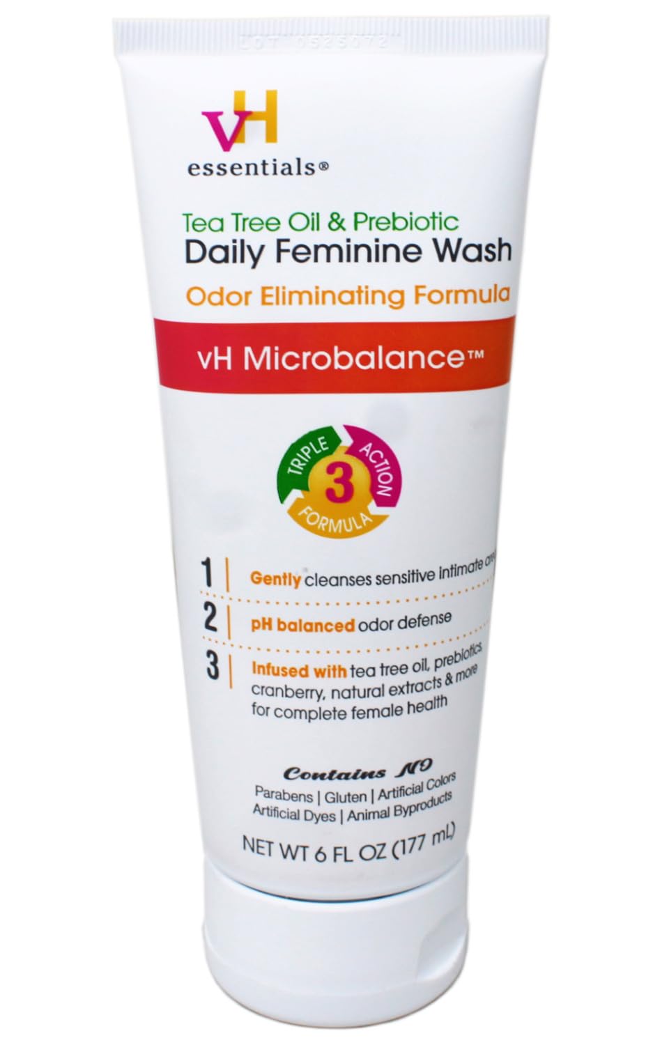 vH essentials Intimate Wash bottle pump demonstrates easy, mess-free application for regular use.