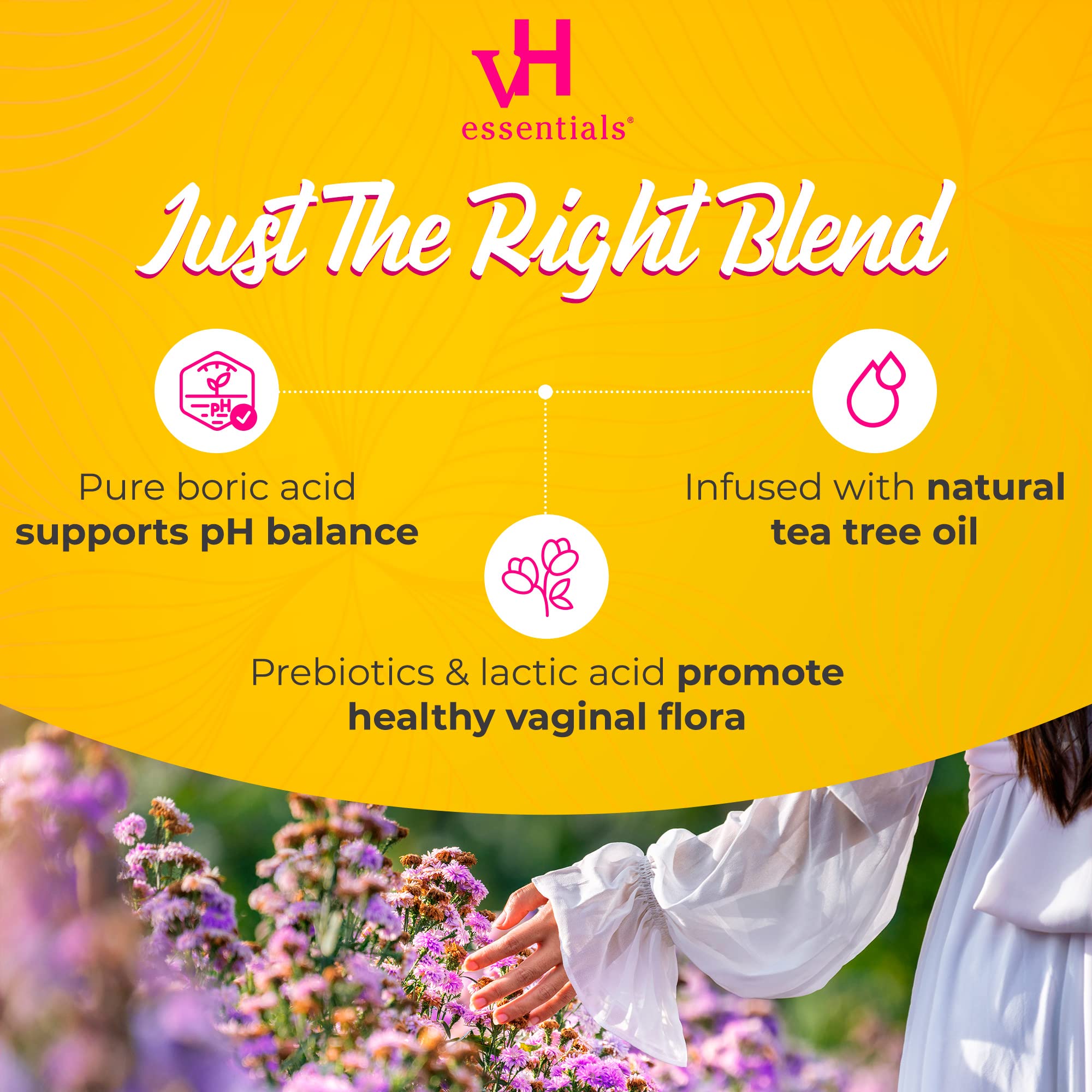 vh essentials prebiotics lactic-acid illustration highlights flora-friendly support.