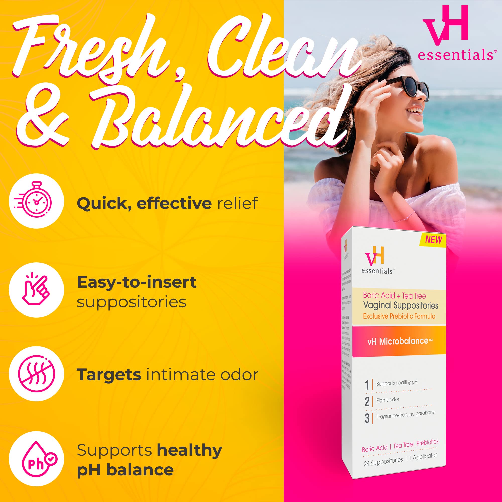 vh essentials suppositories insertion demonstrates easy access for rapid, gentle refresh.