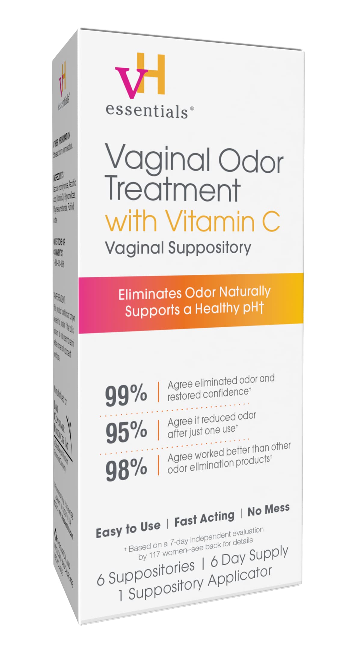 vH essentials Vaginal Odor Treatment bottle for daily odor management.
