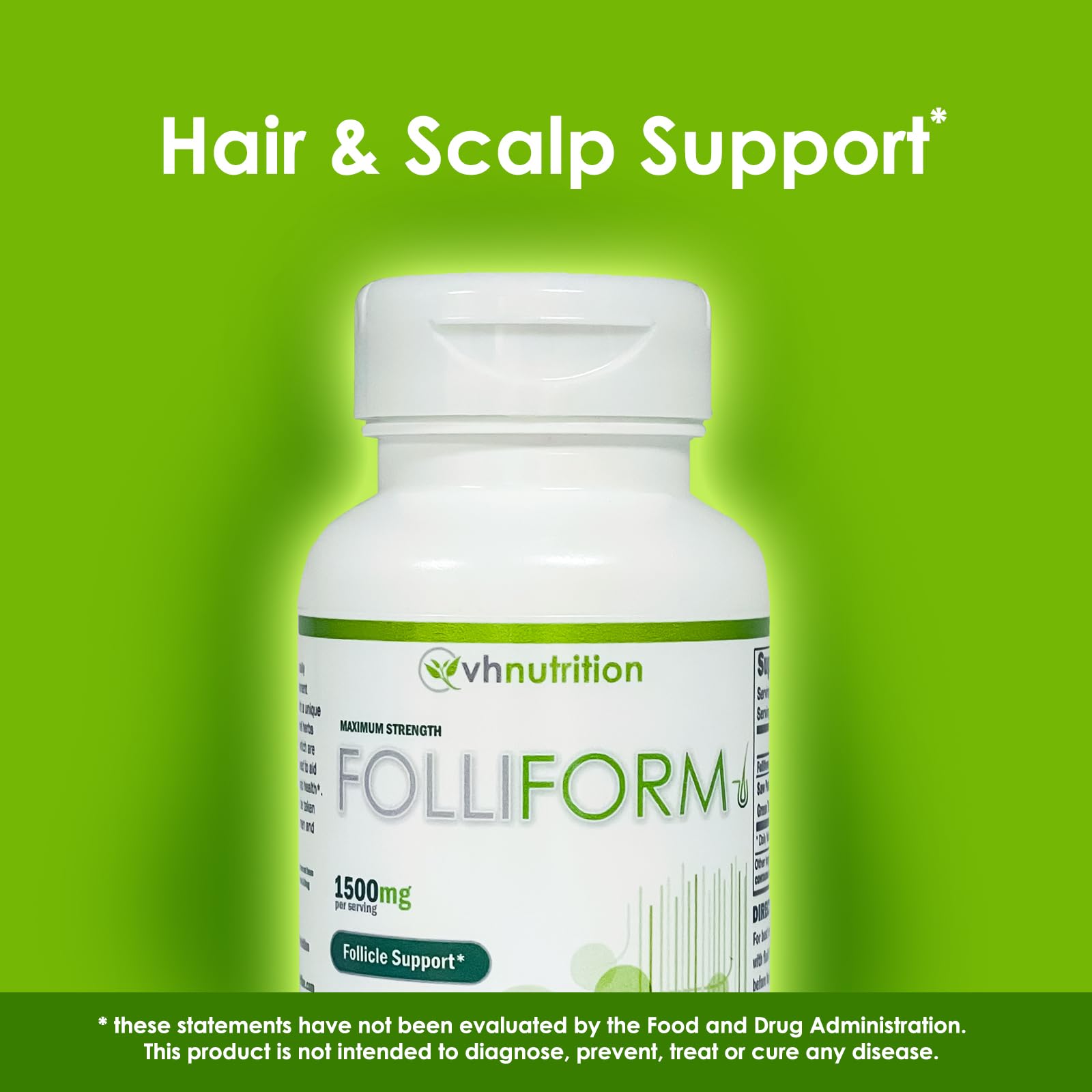 Saw palmetto and botanicals visualized in the FOLLIFORM formula.