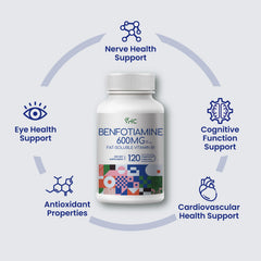 Serving setup for VHC Benfotiamine 600mg simplifies once-daily routines.