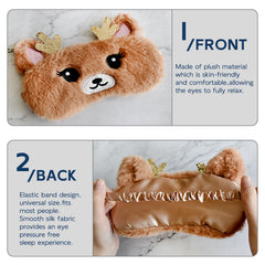 VHOPMORE máscara dormir peluche dulce: descanso cómodo para adultos y niños.