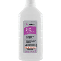 Vi-Jon Swan 91% isopropyl rubbing alcohol bottle, front view, ready for quick disinfection.
