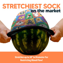 Viasox Dogs EasyStretch demonstrates seamless toe for irritation-free wear.