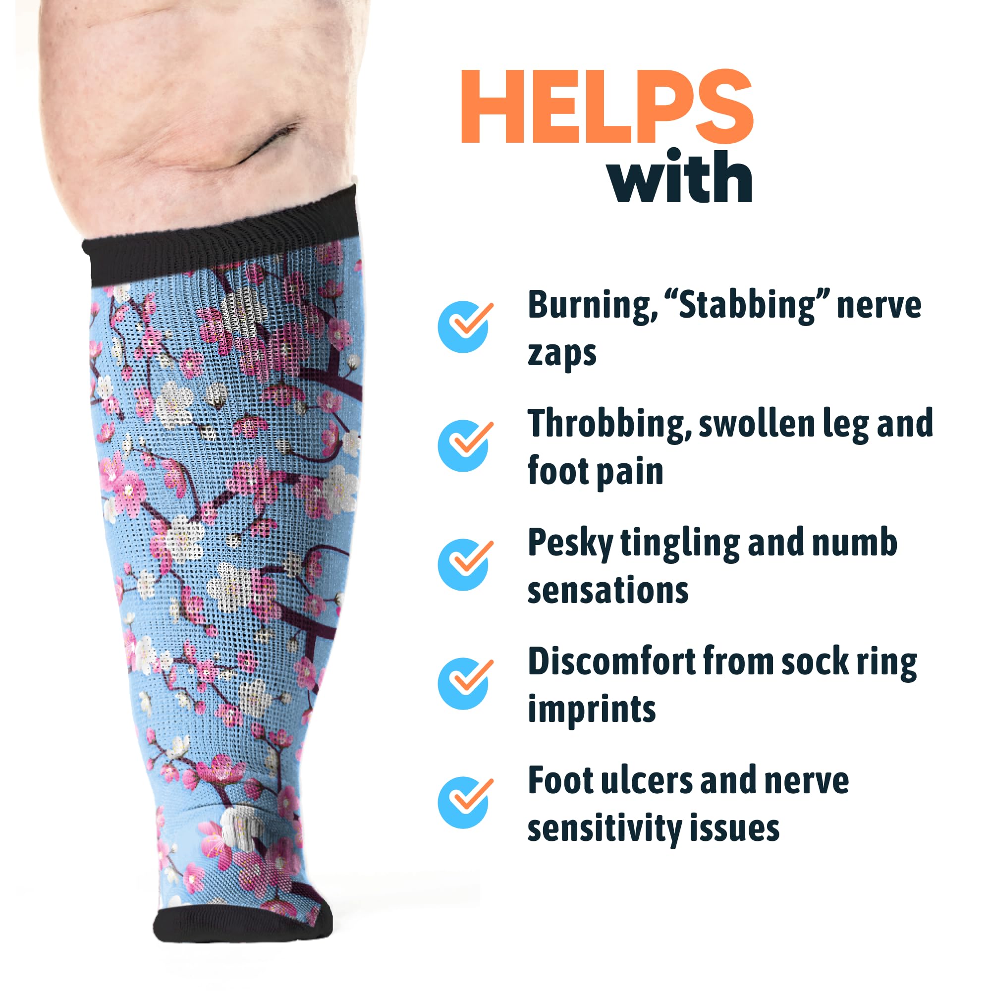 Viasox EasyStretch socks are easy to put on and take off.