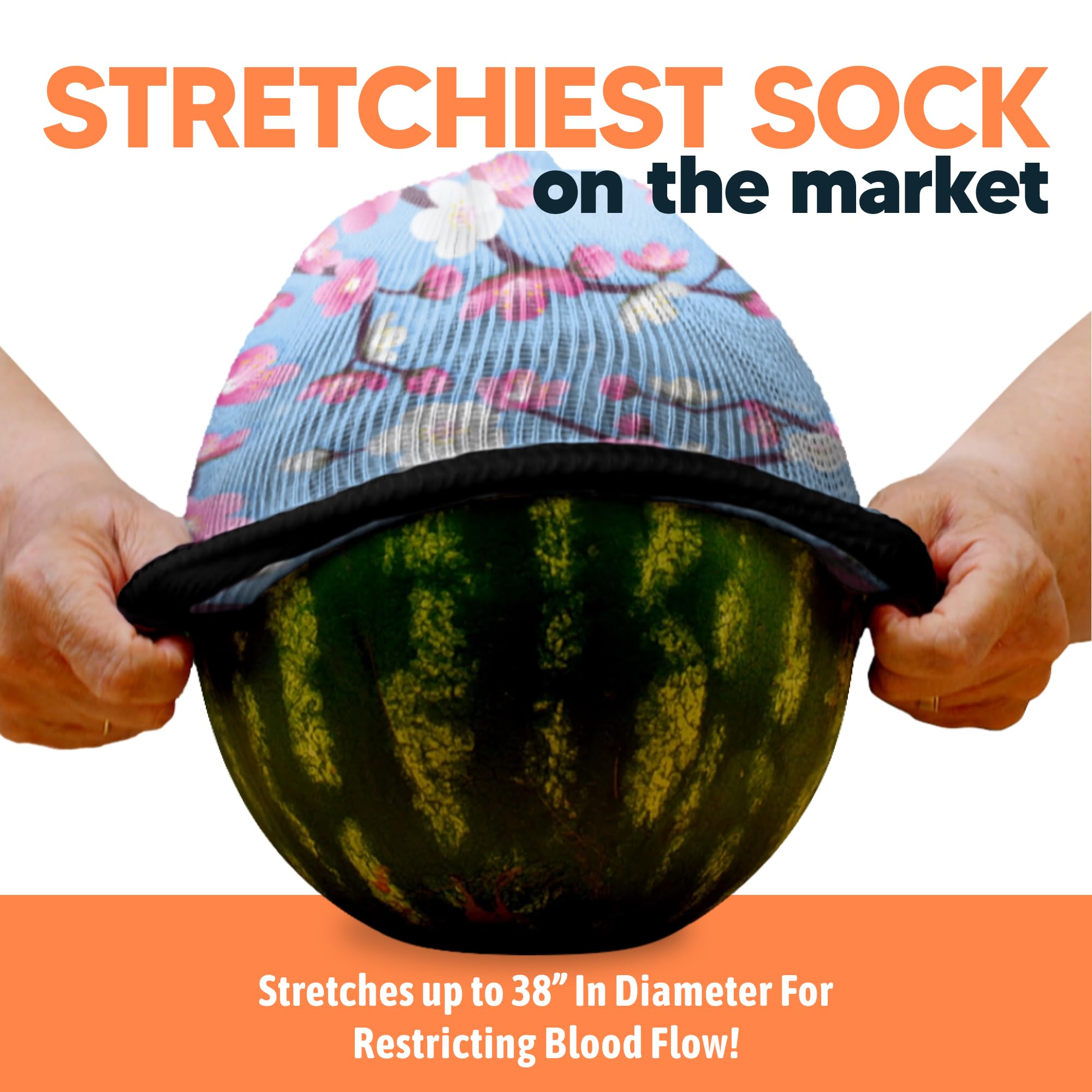 Viasox EasyStretch seamless toe design prevents rubbing and irritation.