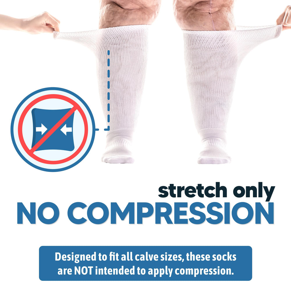 Viasox EasyStretch triple-padding socks, side view, cushioned steps for comfort.