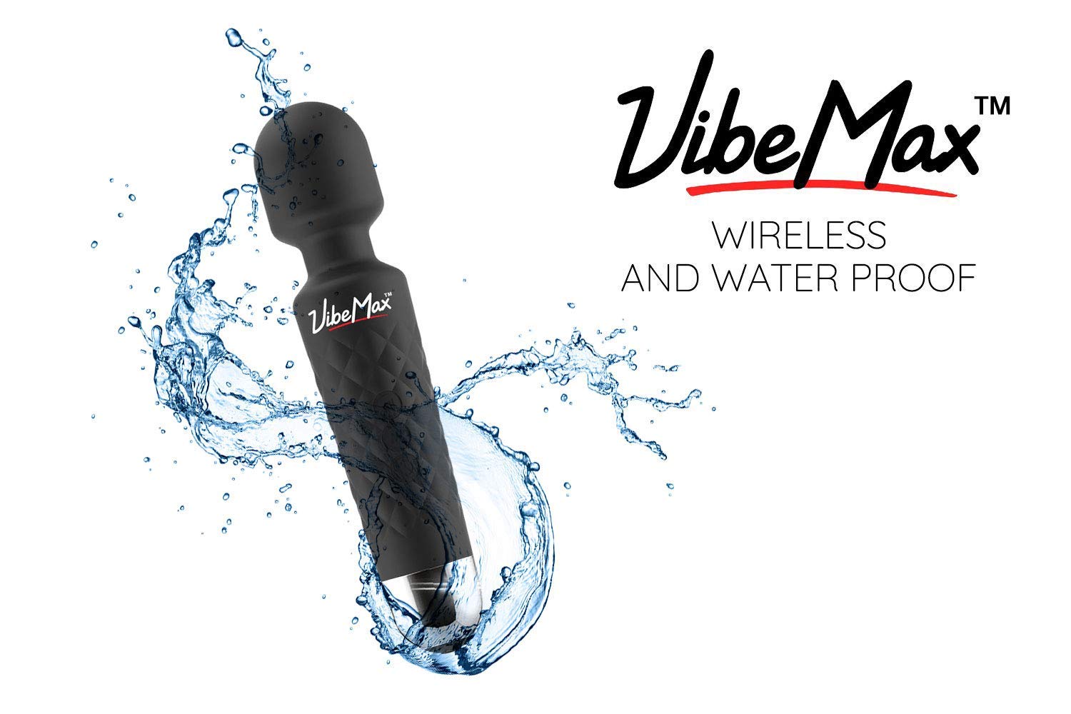 VibeMax in use on neck and shoulders for everyday de-stress.