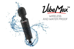 VibeMax in use on neck and shoulders for everyday de-stress.
