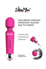 VibeMax massager travel pouch image emphasizes portable storage for easy transport.