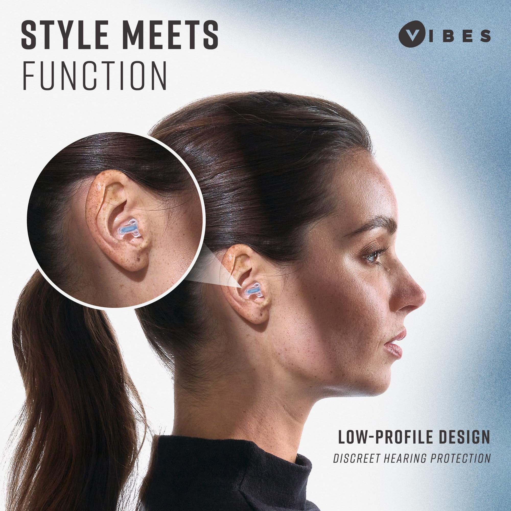 VIBES High-Fidelity Ear Plugs with a travel case for portable hearing protection on the go.
