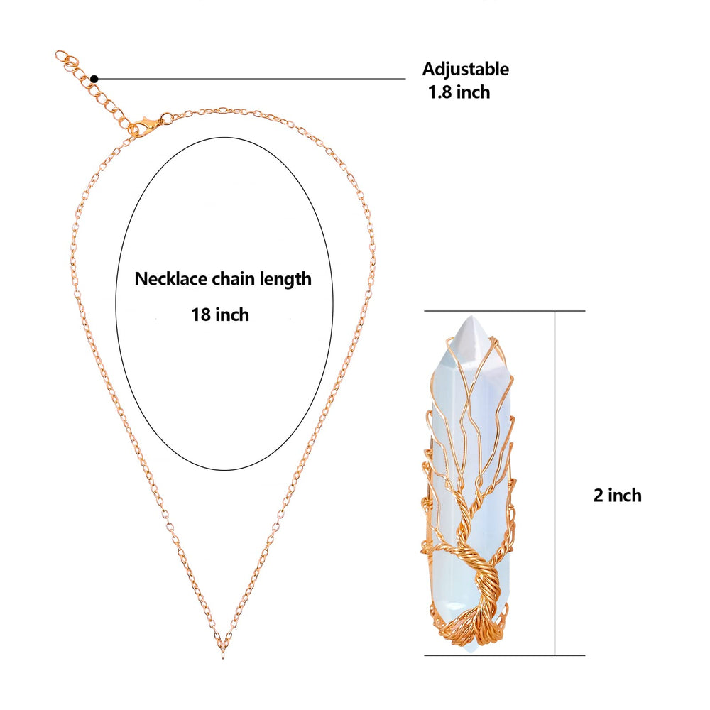 VIBILIA wire wrapped opal point necklace highlighting a sparkling centerpiece