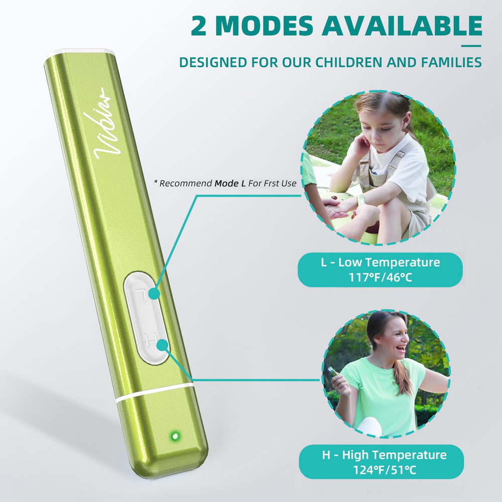 Vibis Bite Relief Pen aluminum body for sturdy, portable design.