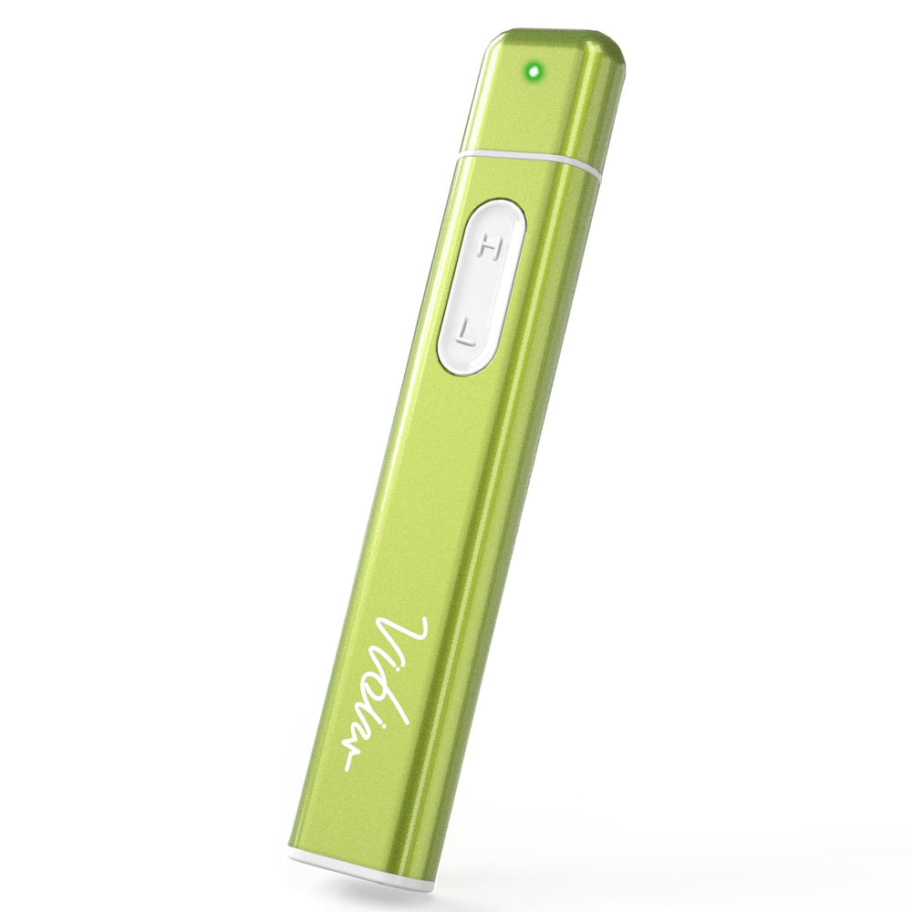 Vibis Bite Relief Pen with blue light technology in action for fast itch relief.