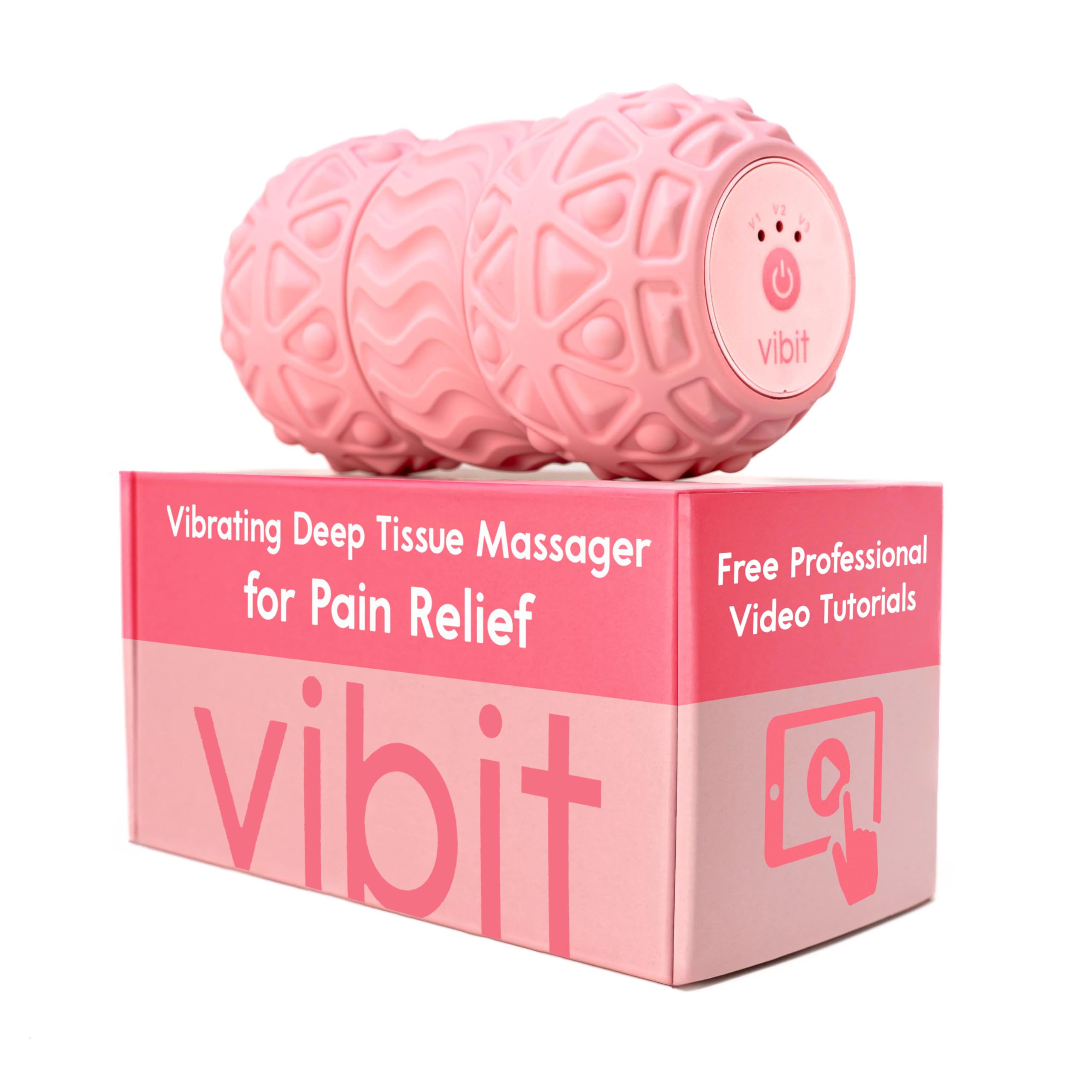 Vibit vibrating massage roller targeting plantar fasciitis for foot relief