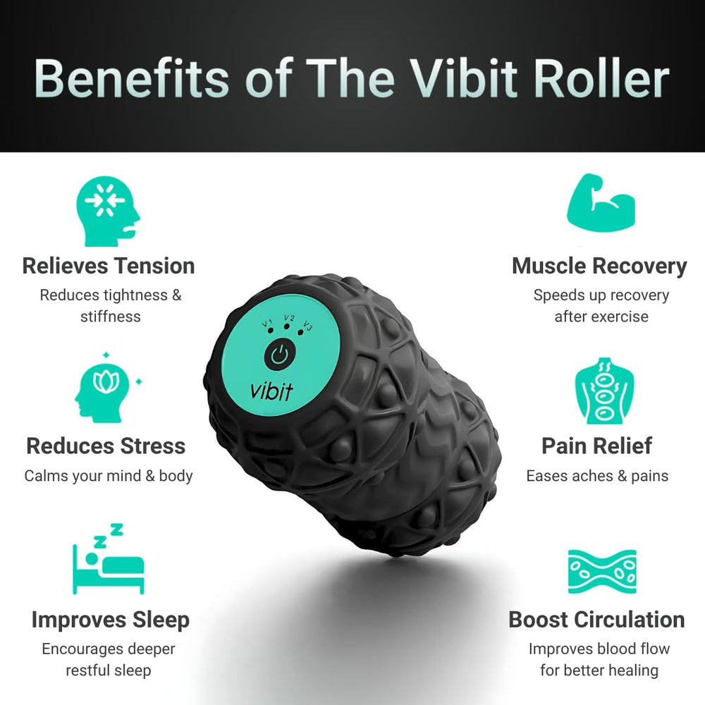 Vibit vibrating massager on the sole promotes foot comfort and plantar fascia support.