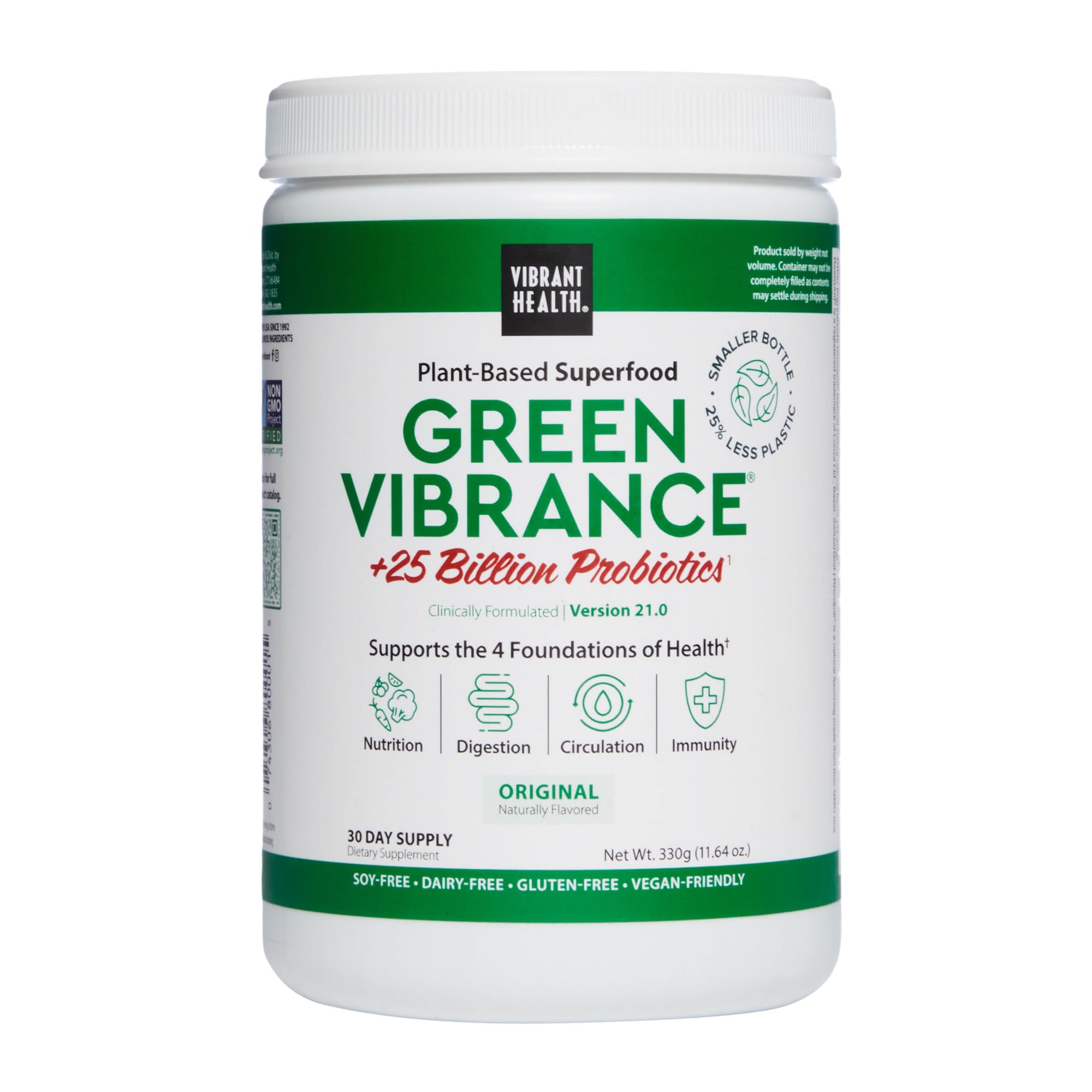 Vibrant Health Green Vibrance bottle ready for daily nutrition support