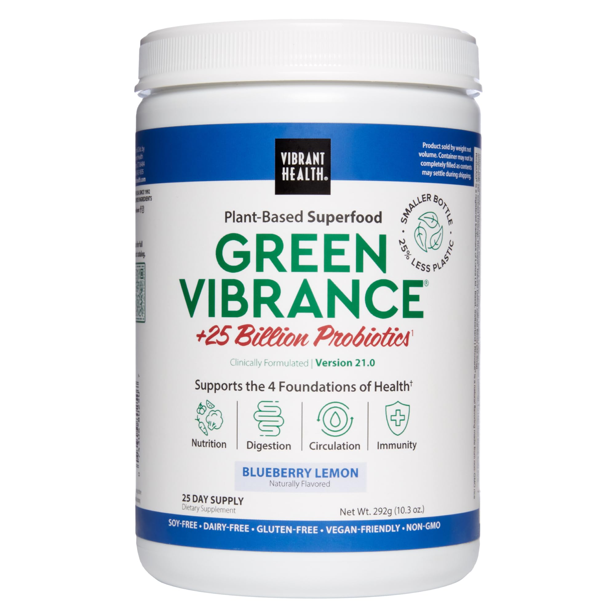 Vibrant Health Green Vibrance bottle ready for daily nutrition.