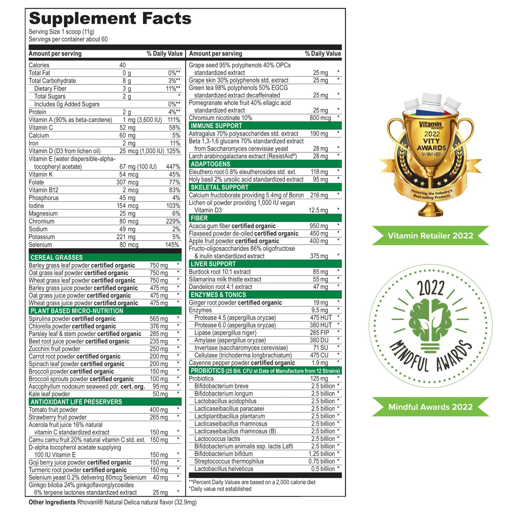 Vibrant Health Green Vibrance smoothie-glass presents a healthy green refreshment
