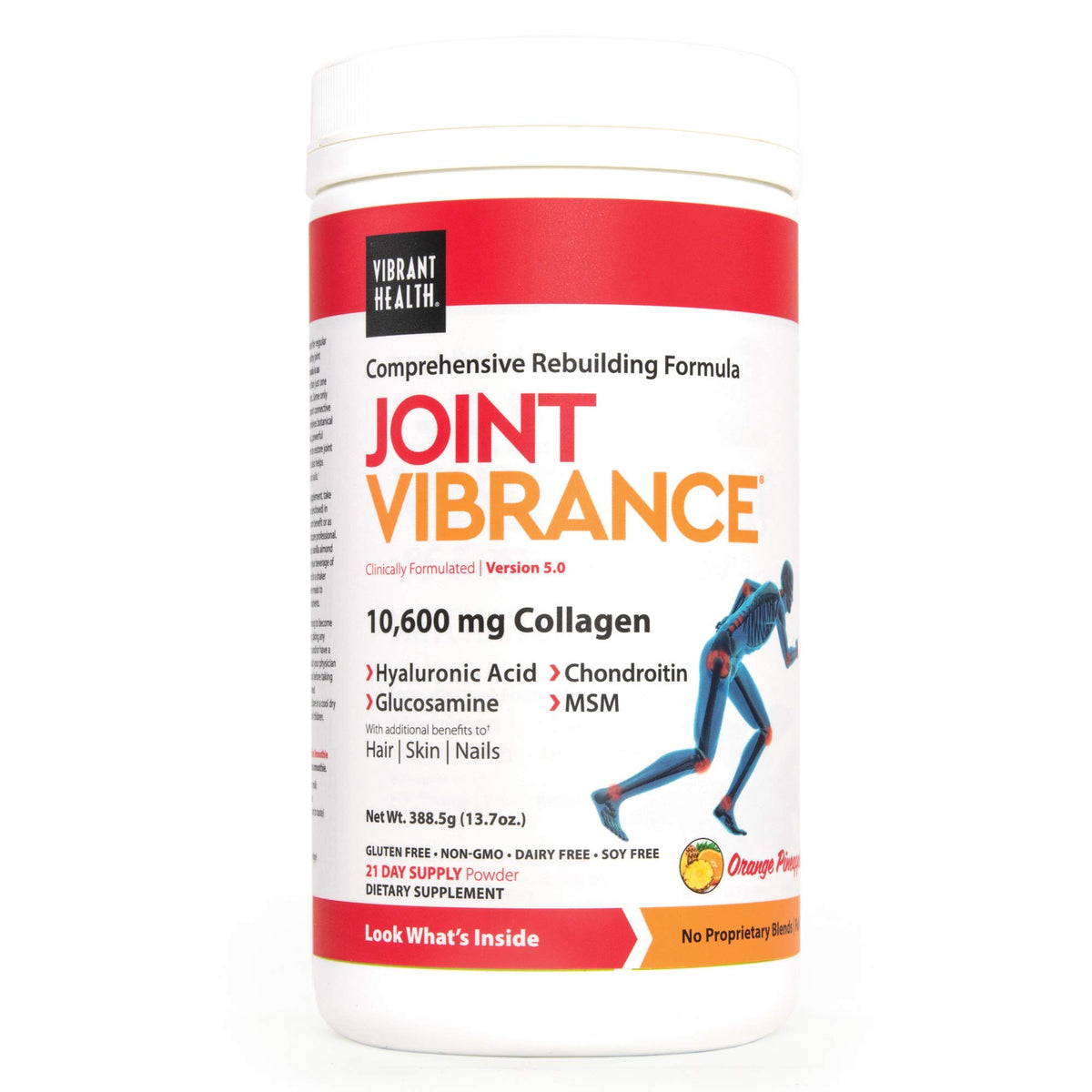 Vibrant Health Joint Vibrance bottle with orange pineapple hint for daily joint support.