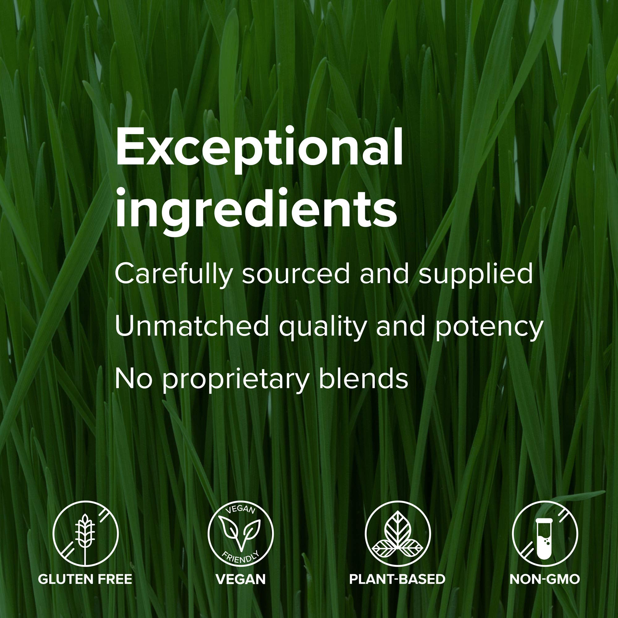 Ingredient sourcing graphic conveying quality and transparency