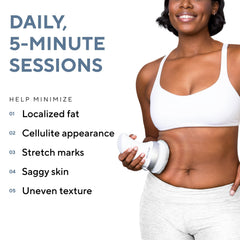 Vibro Sculpt 1.0 in-use pads aiding lymphatic drainage and circulation.