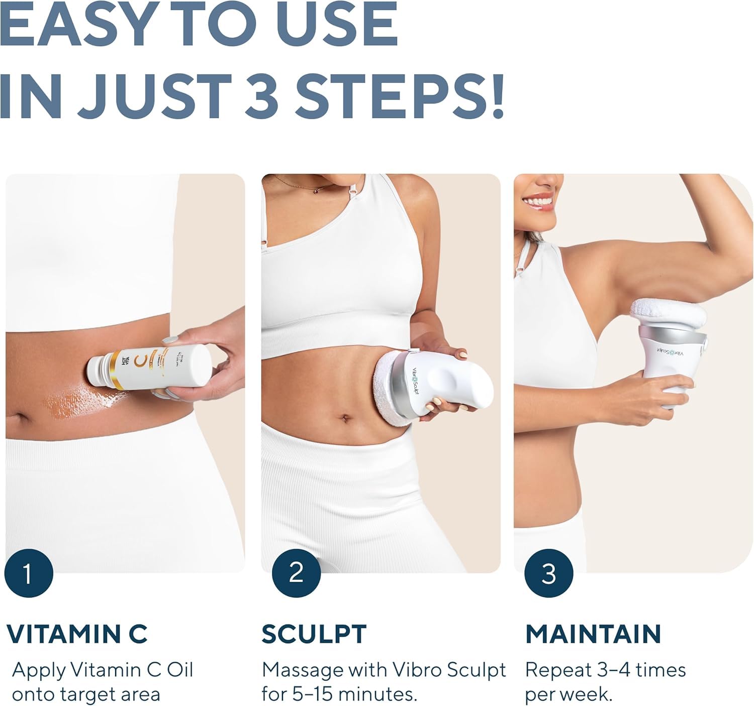 Vibro Sculpt demonstrates an easy 5–15 minute routine