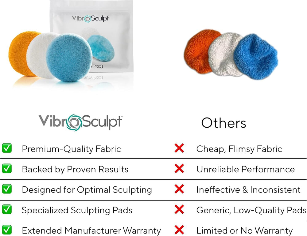 Vibro Sculpt pad close-up showing micro-vibration therapy effect