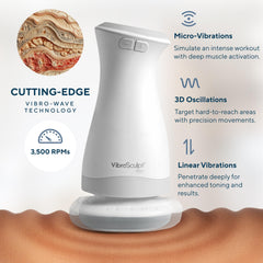 Vibro Sculpt PRO thigh-toning pad targets legs for a firmer-looking silhouette.