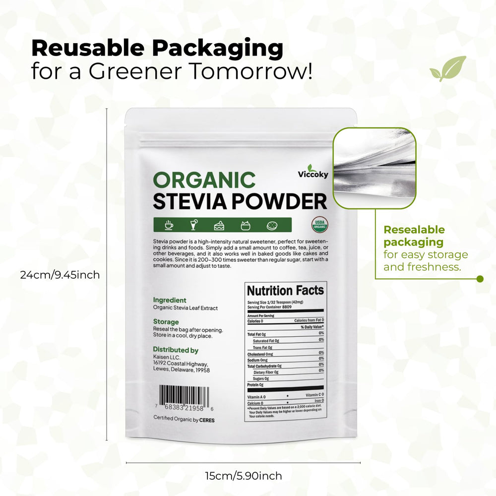 Tea or smoothie sweetened with Viccoky stevia powder