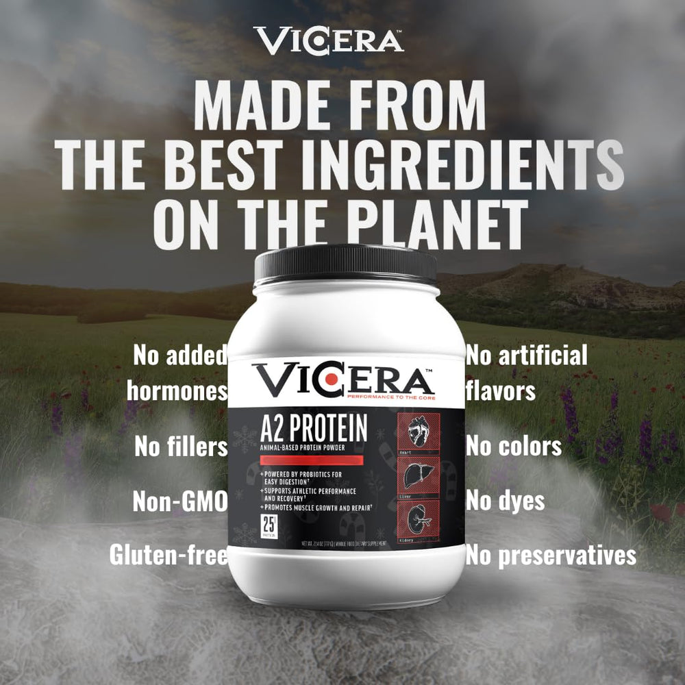 ViCera A2 overnight oats prep with two scoops for a nutritious breakfast.