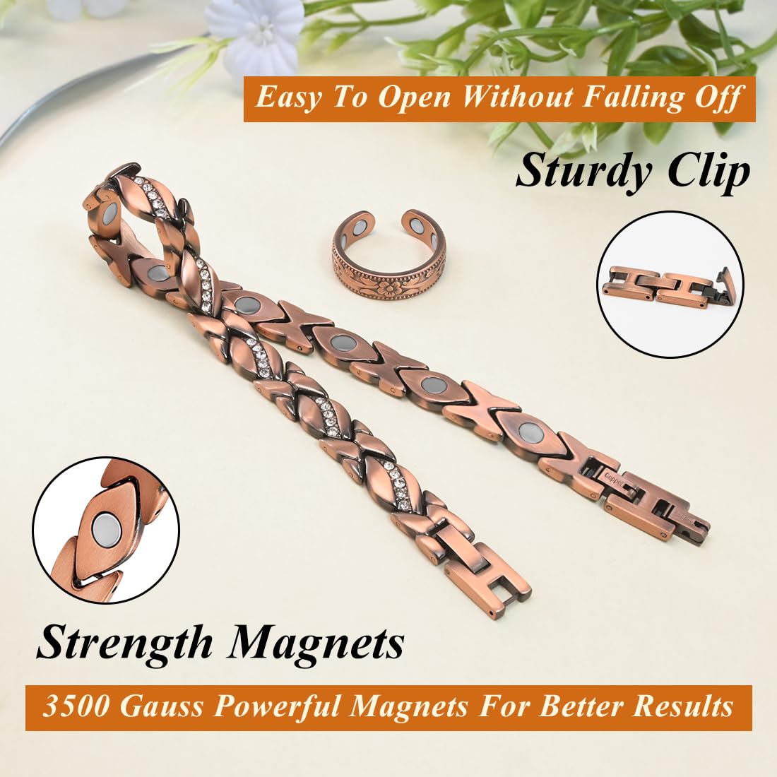Vicmag adjustable extension clasps ensure a comfortable fit