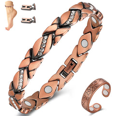 Vicmag copper anklet with magnetic closure for everyday elegance