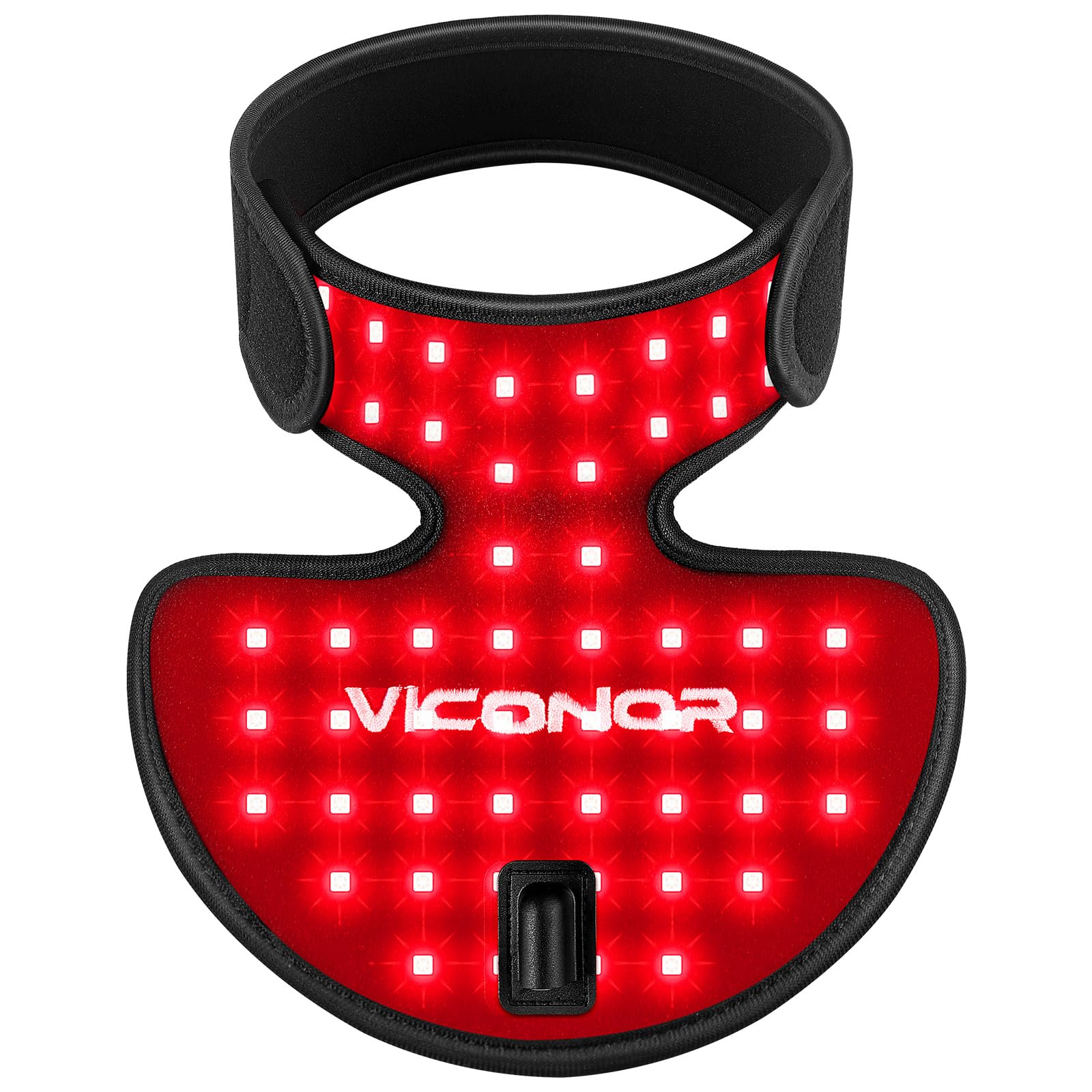 Viconor 56-LED neck and chest panel for targeted red and near-infrared therapy.