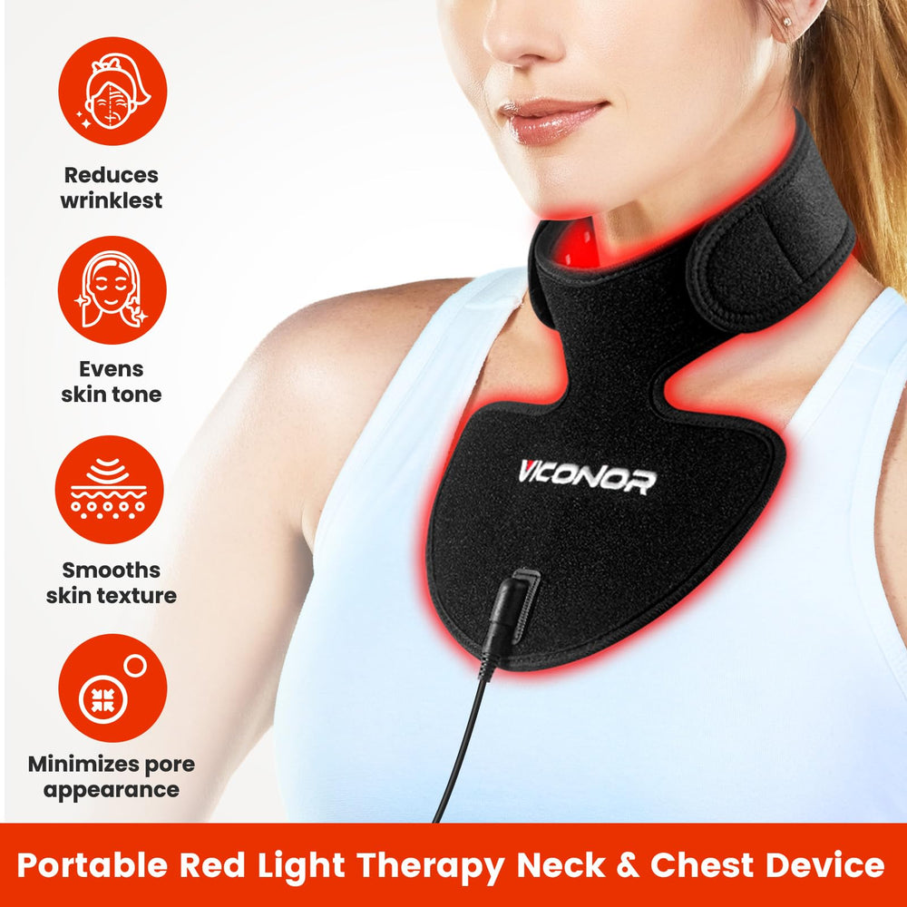 Viconor 660nm red light stimulates skin vitality and fibroblast activity.