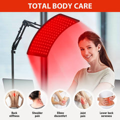 Viconor curved red light panel delivers focused wavelengths for efficient therapy.