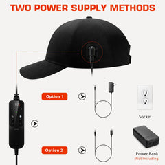 Viconor LED Hair Growth Cap back view; full-cap coverage for scalp exposure