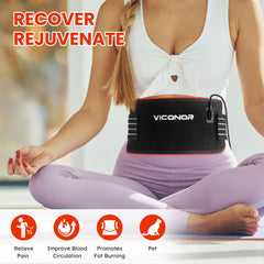Viconor red light therapy belt back view showing versatile wearable comfort.
