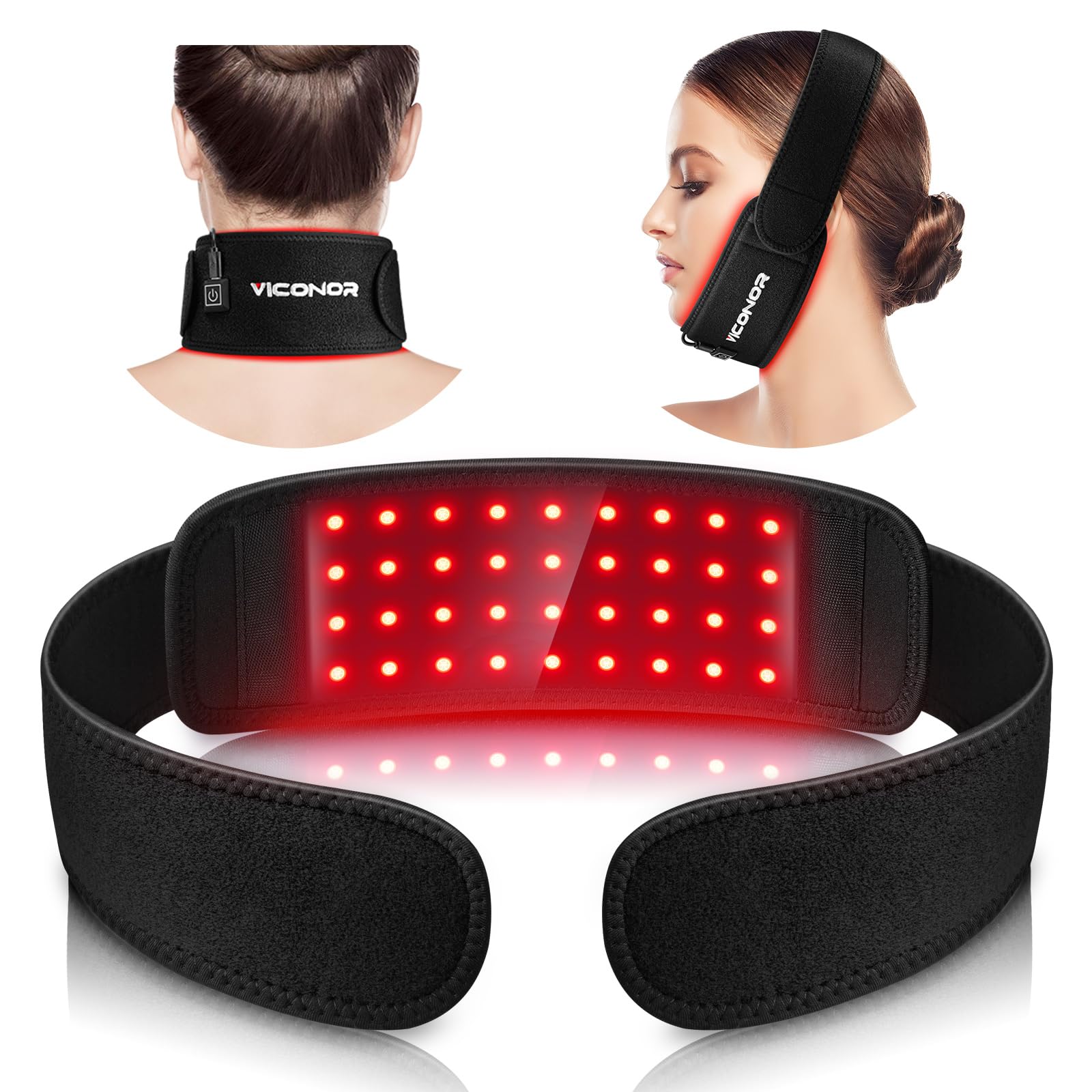 Viconor red light therapy belt neck wrap for targeted warmth and comfort