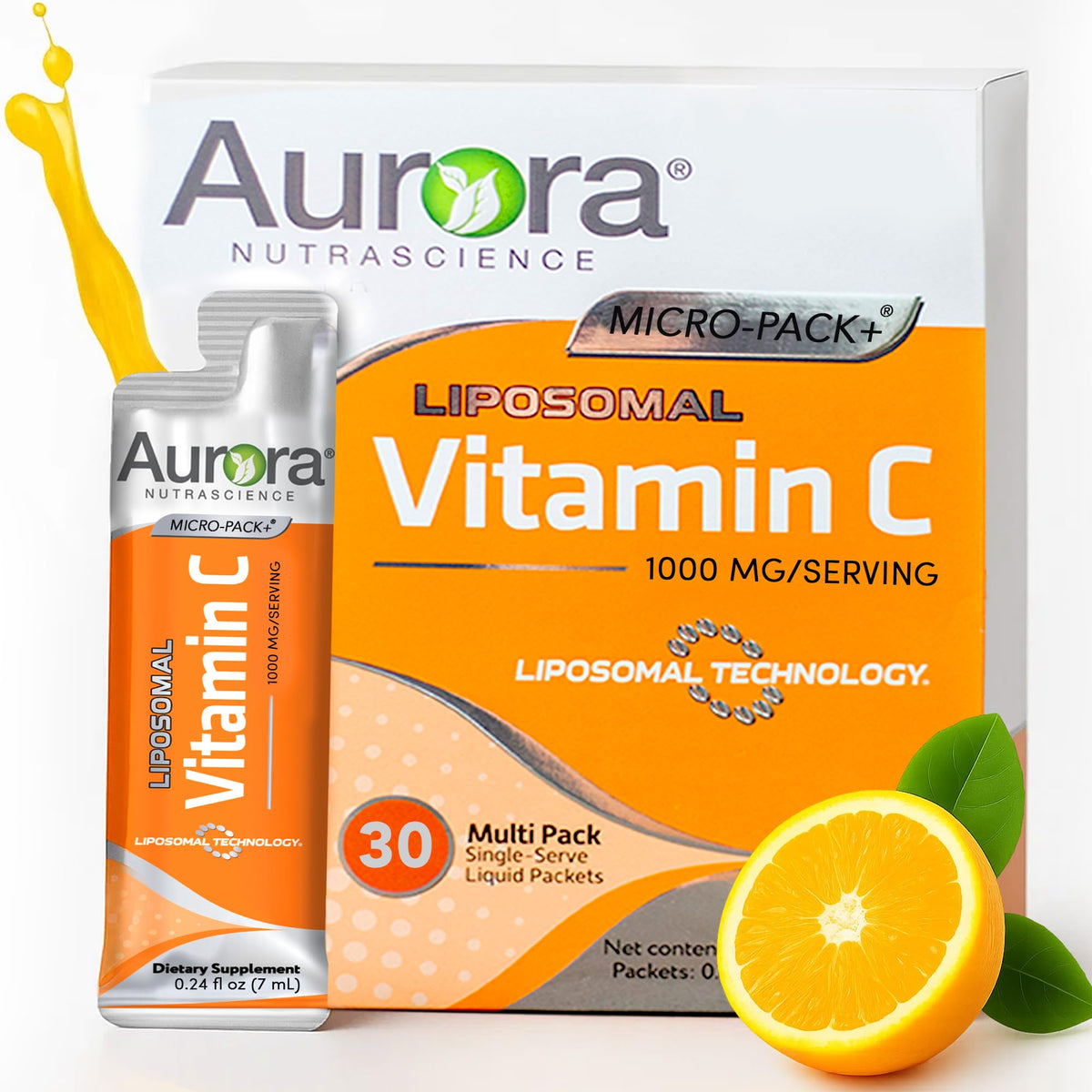 Vida Lifescience Aurora liposomal Vitamin C bottle conveying strong immune support