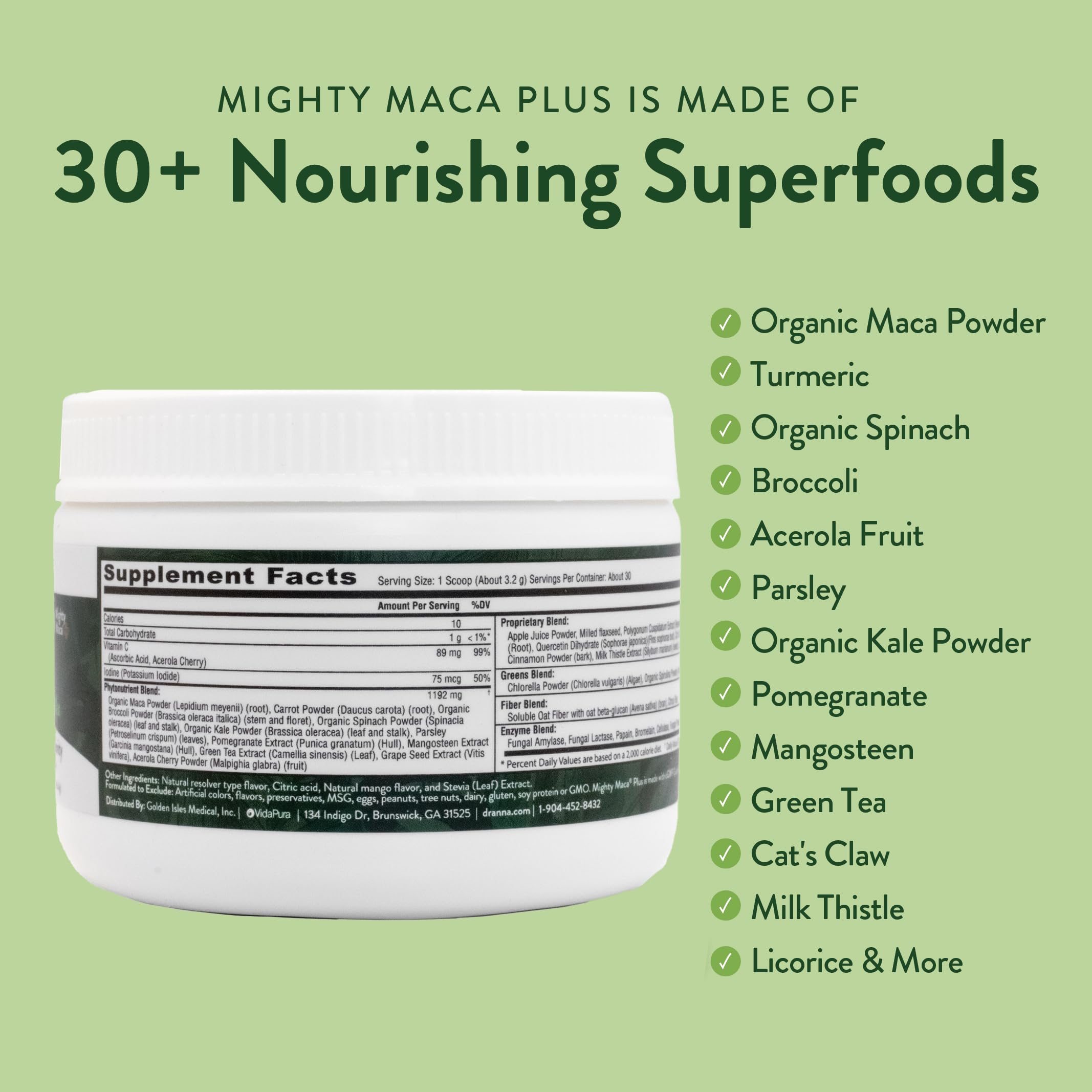 VIDAPURA Doctor-formulated blend by Dr. Anna Cabeca in a jar.