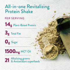 VIDAPURA Keto-Green Protein Shake glass with creamy chocolate shake.