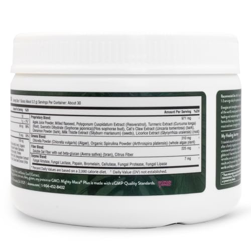 VIDAPURA Mango-flavored greens powder bottle with natural ingredients.