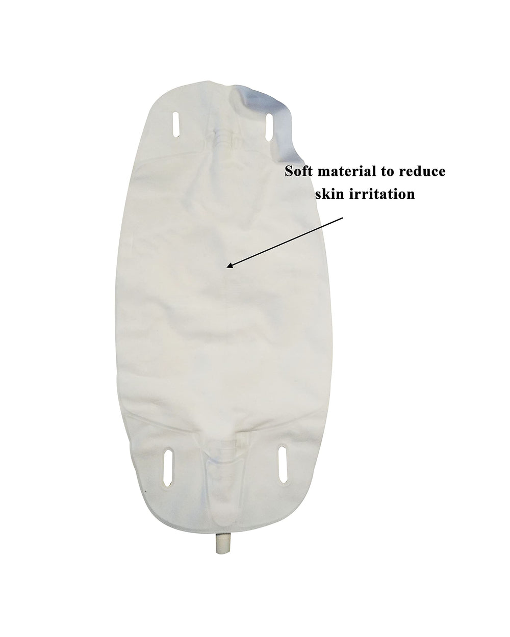 Easy flip drain valve on ViDava leg bag enables quick emptying