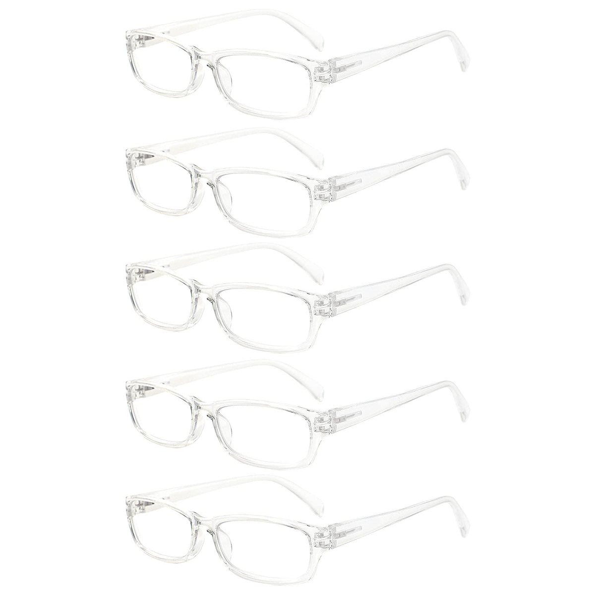 VIDEBLA 5 pack reading glasses with clear lenses for comfortable everyday reading