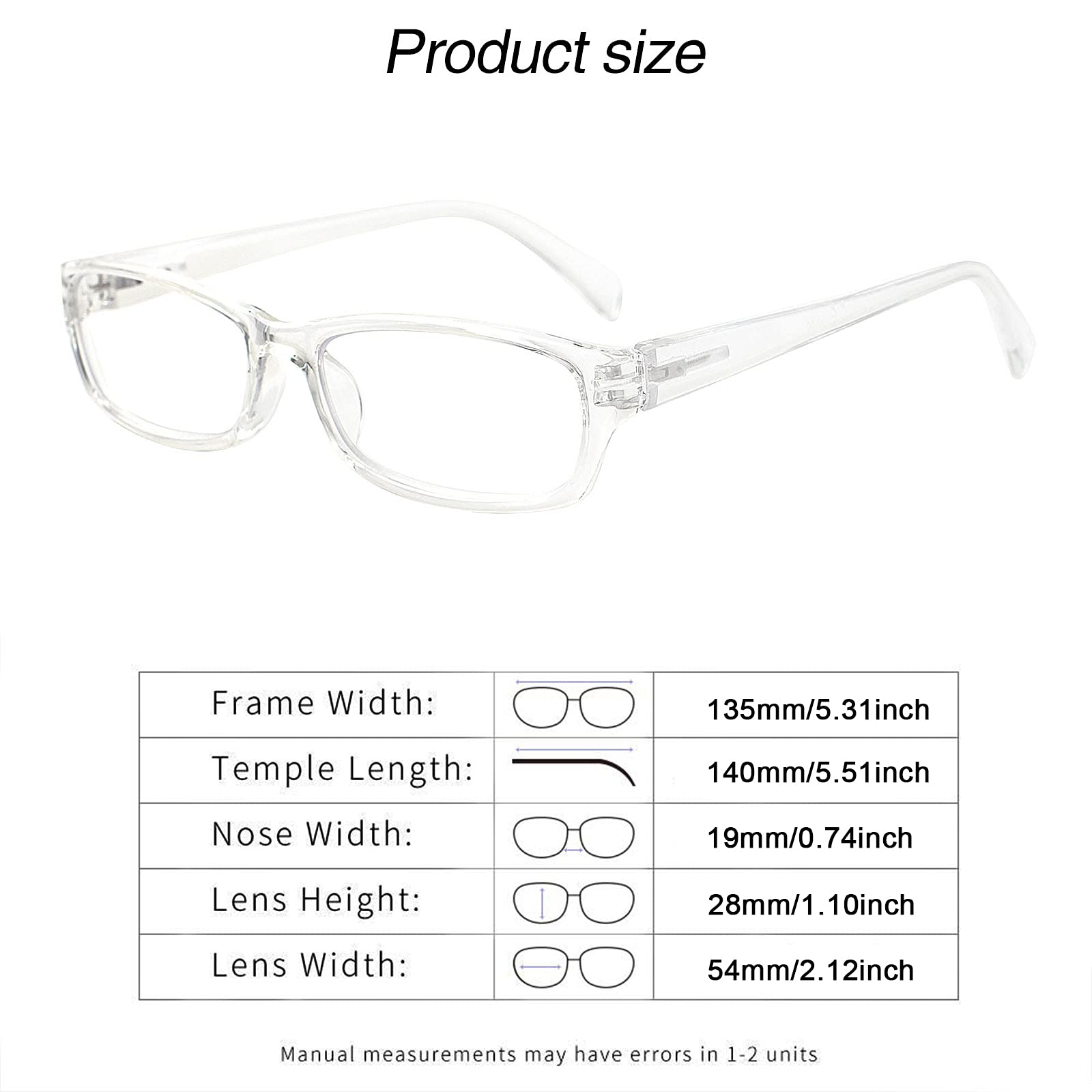 VIDEBLA spring hinges unisex design with flexible, comfortable fit for many face shapes.