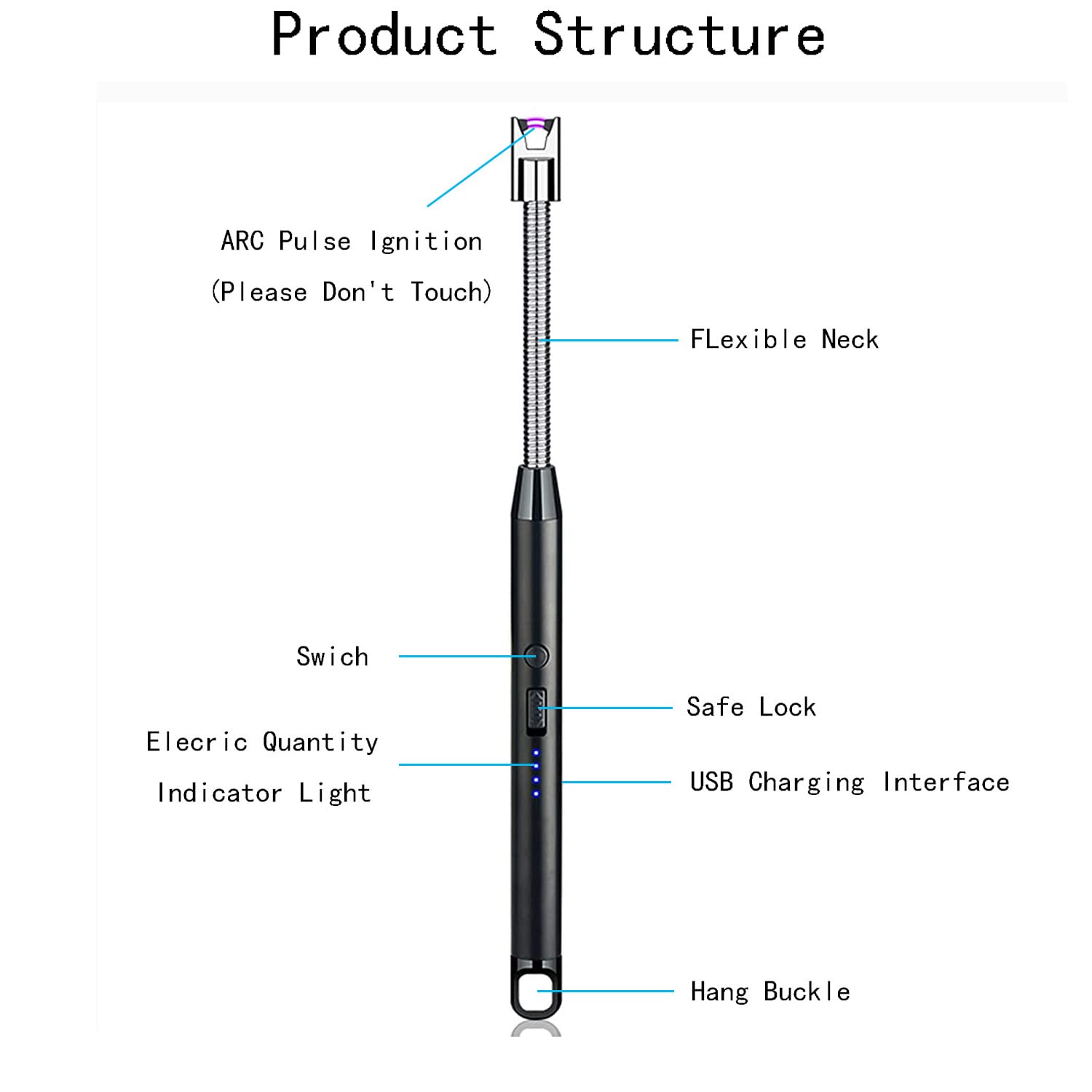 Vidisan arc lighter demonstrates precise flame and windproof performance