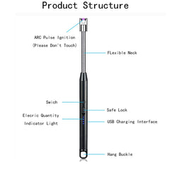 Vidisan arc lighter demonstrates precise flame and windproof performance
